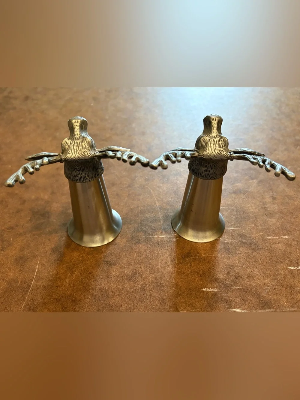 Vintage- 2 Jäegermeister Stag Deer Head Pewter/Stainless Steel Shot Glasses. 🦌